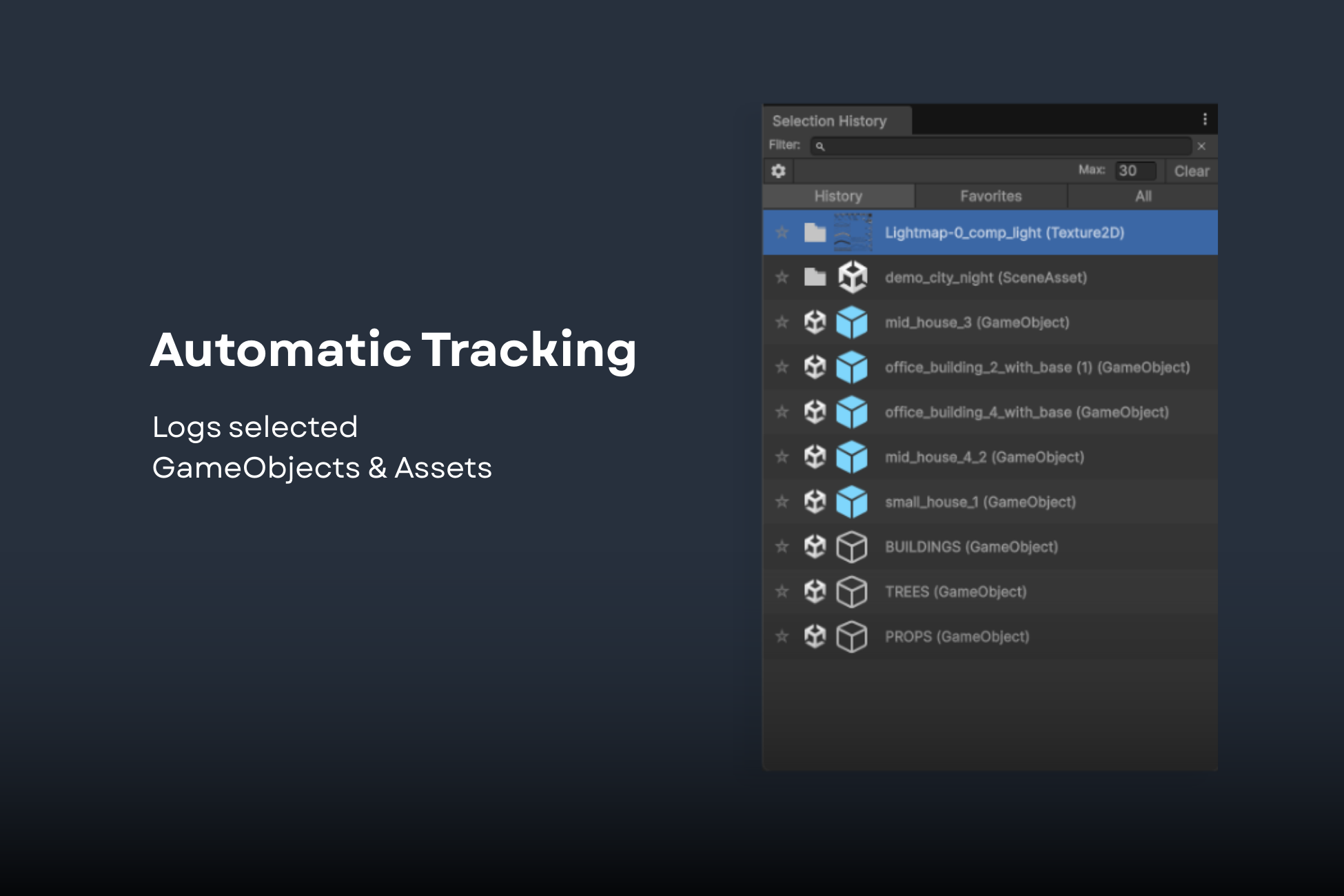 FlowRecall Selection History Interface